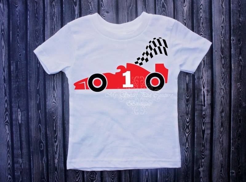 Rennauto Zum Ersten Geburtstag Outfit - Auto 1. Geburtstag - Shirt - Rennauto - Cake Smash - One - Birthday Shirt von MySweetPeaCouture