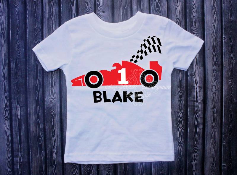 Rennauto Zum Ersten Geburtstag Outfit - Auto 1. Geburtstag - Shirt - Rennauto - Cake Smash - One - Birthday Shirt von MySweetPeaCouture
