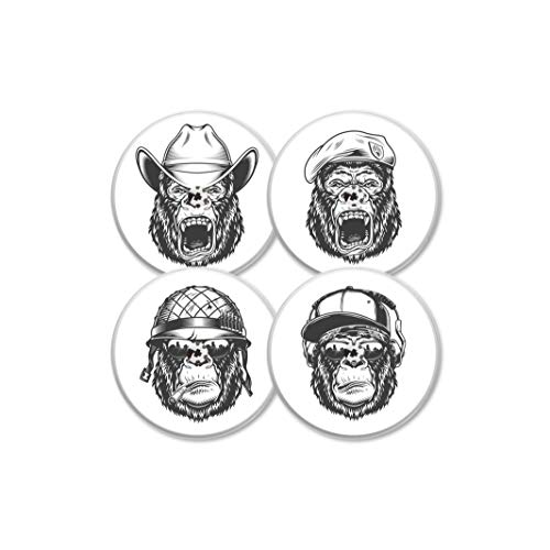 MySweetStitch | Freestyle Libre 1 & 2 Sensor Sticker 4er Set Monkey Edition | mit Belüftungsloch | Made in Germany von MySweetStitch