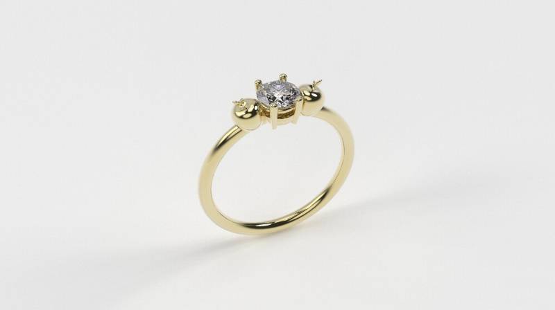 Apfel Verlobungsring Gelbgold Lehrer Ring 14K Apfelring Gold Lehrerring Ehering von MyUniqueRing