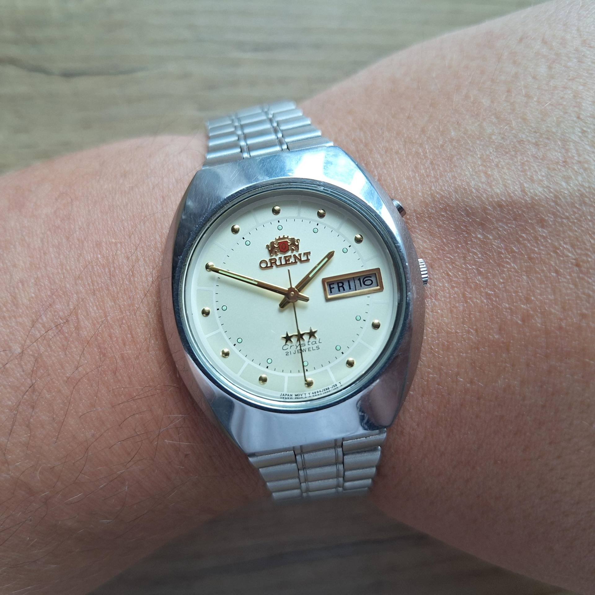 Vintage Orient Automatikuhr Seltenes Ziffernblatt, Edelstahl, Aus Japan von MyVintageBAG