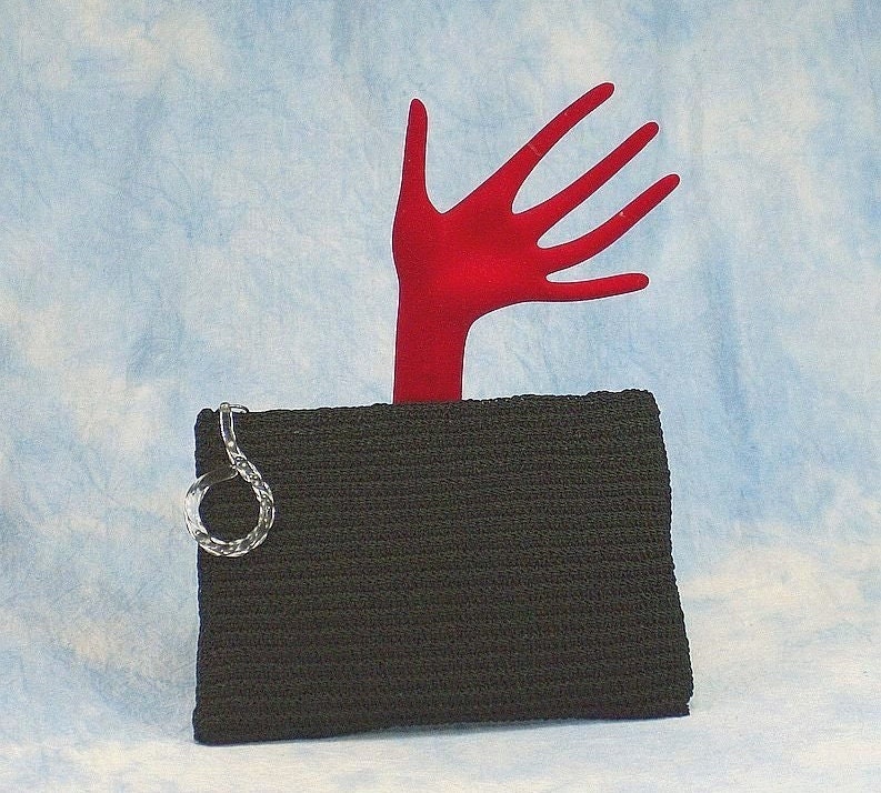 Preis Reduziert Vintage 40Er Jahre Schwarze Corde Clutch Bag Geldbörse, Lucite Pull, Befestigte Geldbörse Preis Reduziert Vintage 40Er Jahre Schwarze Corde Clutch Bag Geldbörse, Lucite Pull, Befestigte Geldbörse von MyVintageCocktail