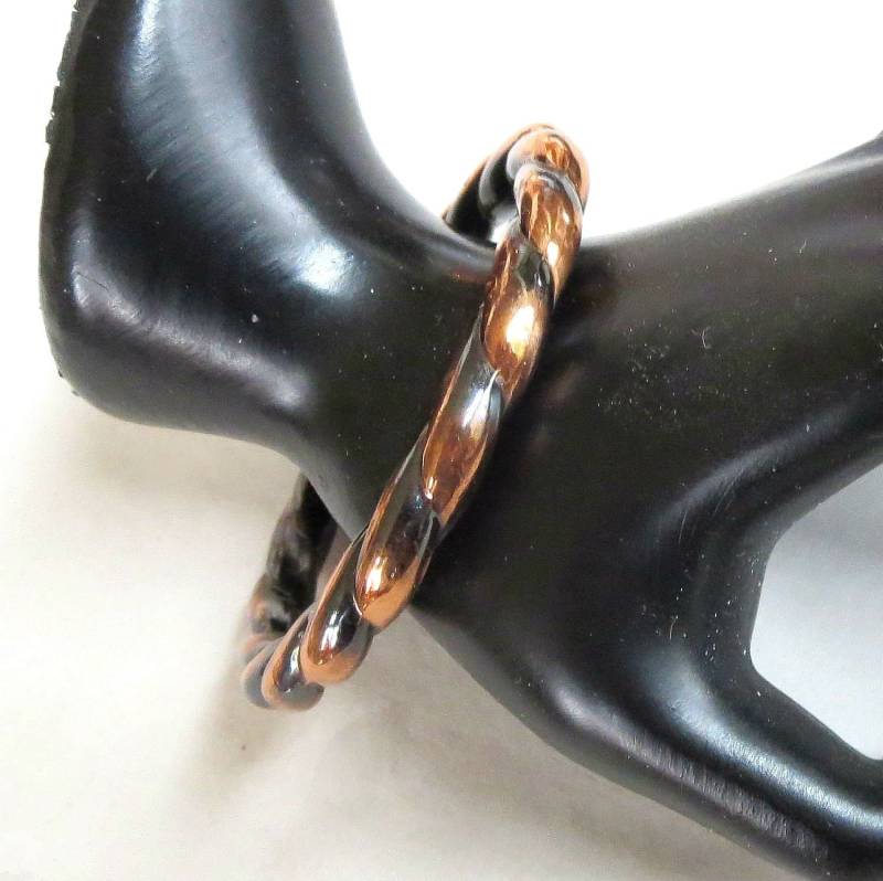 Hohl Kupfer Gedrehten Seil Armreif Armband Vintage von MyVintageJewels