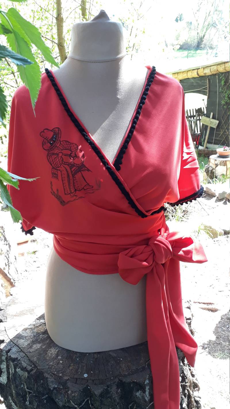 Mexican Wickelbluse 50Er Jahre Handarbeit Vintage Mexican Wickelbluse 50Er Jahre Handarbeit Vintage von MyVintageKreationen