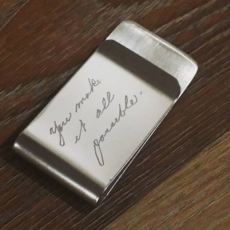 Personalisierte Geldklammer, Geldklammer Mit Gravur, Echte Handschrift Gravierte Personalisiertes Geschenk Für Papa, Groomsmen Geschenk Personalisierte Geldklammer, Geldklammer Mit Gravur, Echte Handschrift Gravierte Personalisiertes Geschenk Für Papa, Groomsmen Geschenk von MyWhys