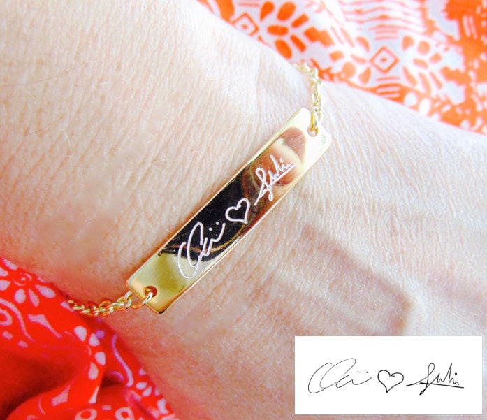 Personalisiertes Armband Mit Gravur, Gravur in 16K Gold/Silber/Roségold von MyWhys
