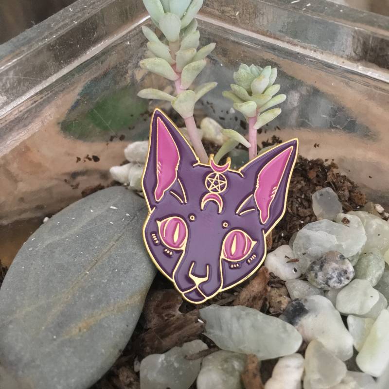 Katze Emaille Pin von MyWildArtist