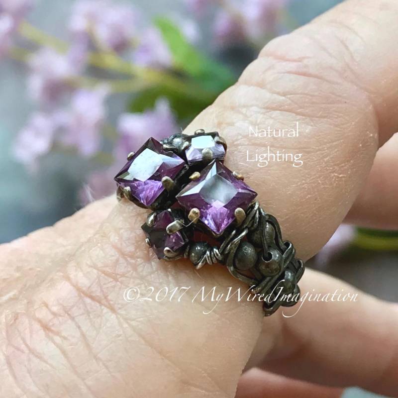 Alexandrit Ring, Sterling Silber, Multi-Stein Handgemachter Juni Geburtsstein, Einzigartige Verlobung, Statement Alexandrit Ring, Sterling Silber, Multi-Stein Handgemachter Juni Geburtsstein, Einzigartige Verlobung, Statement von MyWiredImagination