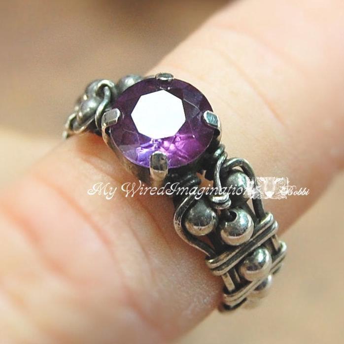 Handgefertigter Ring Aus Sterlingsilber, Alexandrit Und Juni Geburtsstein, Labradorit, Einzigartige Verlobung Handgefertigter Ring Aus Sterlingsilber, Alexandrit Und Juni Geburtsstein, Labradorit, Einzigartige Verlobung von MyWiredImagination