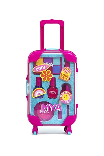 MYA Cosmetics MYA Mini-Make-up-Trolley mit Lidschatten, Rouge, Gloss und Nagellack, ideal für Partys und Reisen von Mya Cosmetics