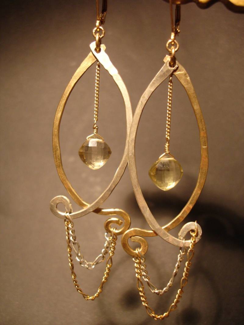 Metronom Sterling Silber 14K Gold Füllen Ohrringe von MyaLuiseDesigns