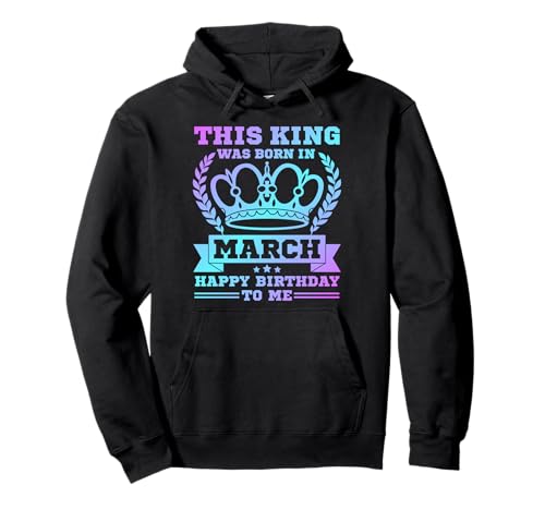 Dieser König wurde im März geboren, Männer, Jungen, März, Geburtstag, Geburtstag Pullover Hoodie von Myassil