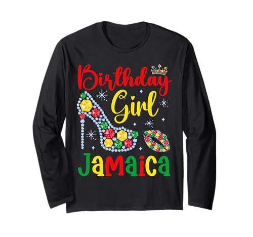 Jamaika Geburtstag Mädchen Bday Party Crew Jamaikanische Frauen Mädchen Langarmshirt von Myassil