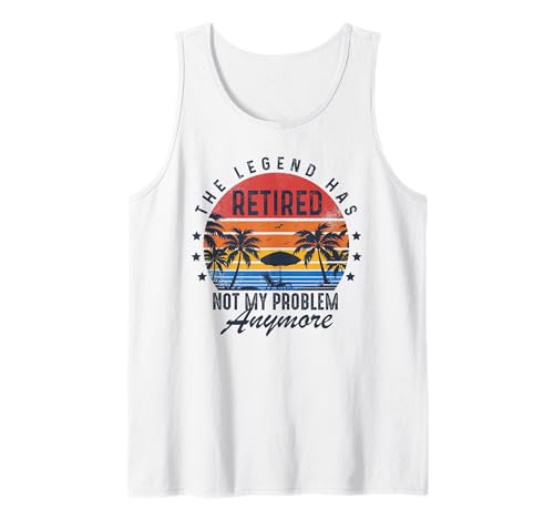Retired Not My Problem Anymore Männer Frauen Lustig Ruhestand Tank Top von Myassil