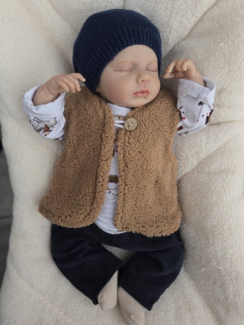 Teddy Weste/Plüsch Übergangsweste/Babyweste/Weste Mit Futter/ Weste Für Kinder/Warme Weste/Teddy Beige/Weste Übergang/Weste Braun von MyawiKids