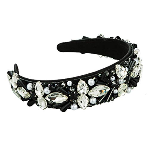 Luxuriöses Retro-Stirnband für Damen, bunt, geometrischer Kristall, Schmuck, Haarreif, Kunstperlen, Abschlussball, Party, Bandana Luxuriöses Retro-Stirnband für Damen, bunt, geometrischer Kristall, Schmuck, Haarreif, Kunstperlen, Abschlussball, Party, Bandana von Myazs