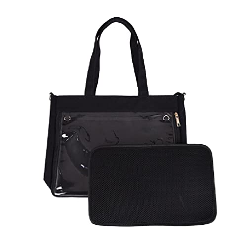 Myazs College-Style Messenger Bag für Frauen Ita Bag Handtasche Kleine Schultertasche JK Anime Satchels Transparent Crossbody Bag Ins von Myazs