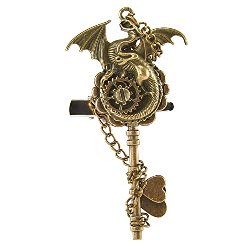 Sicherheitsnadeln aus Legierung, Schmuck-Brosche, Haarspange mit Steampunk-Zahnrädern, Totenkopf, Tier-Dekorationen für Hüte, Schals, Mantel, Steampunk, Gothic, Metall-Brosche, Haarspange für Damen, von Myazs