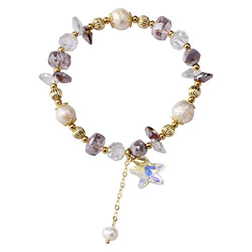 Stretch-Armband mit Perlen – funkelnder Kristall-Edelstein, böhmisch, vielseitig, Statement-Strang-Armbänder mit Anhänger und Geburtsstein, Boho-Schmuck für Frauen, zierlicher Schmuck Stretch-Armband mit Perlen – funkelnder Kristall-Edelstein, böhmisch, vielseitig, Statement-Strang-Armbänder mit Anhänger und Geburtsstein, Boho-Schmuck für Frauen, zierlicher Schmuck von Mycitta