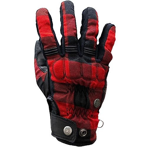 Mycl Turell Motorradhandschuhe Cross Stitch - Motorrad Handschuhe Herr - Echtleder Handinnenfläche - Handschuhe Herren Motorrad Touring - Handrücken mit Genuine Dupont™ Kevlar® Fiber (Redwood, 4XL) von Mycl Turell