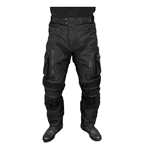 Mycl Turell TransAlpin HighPro 2in1 - Motorradhose Herren mit Protektoren (herausnehmbar) - CE AA Sympatex wasserdicht - All Season Motorrad Hose Herren - Stylish & Sicher (XL, Schwarz) von Mycl Turell