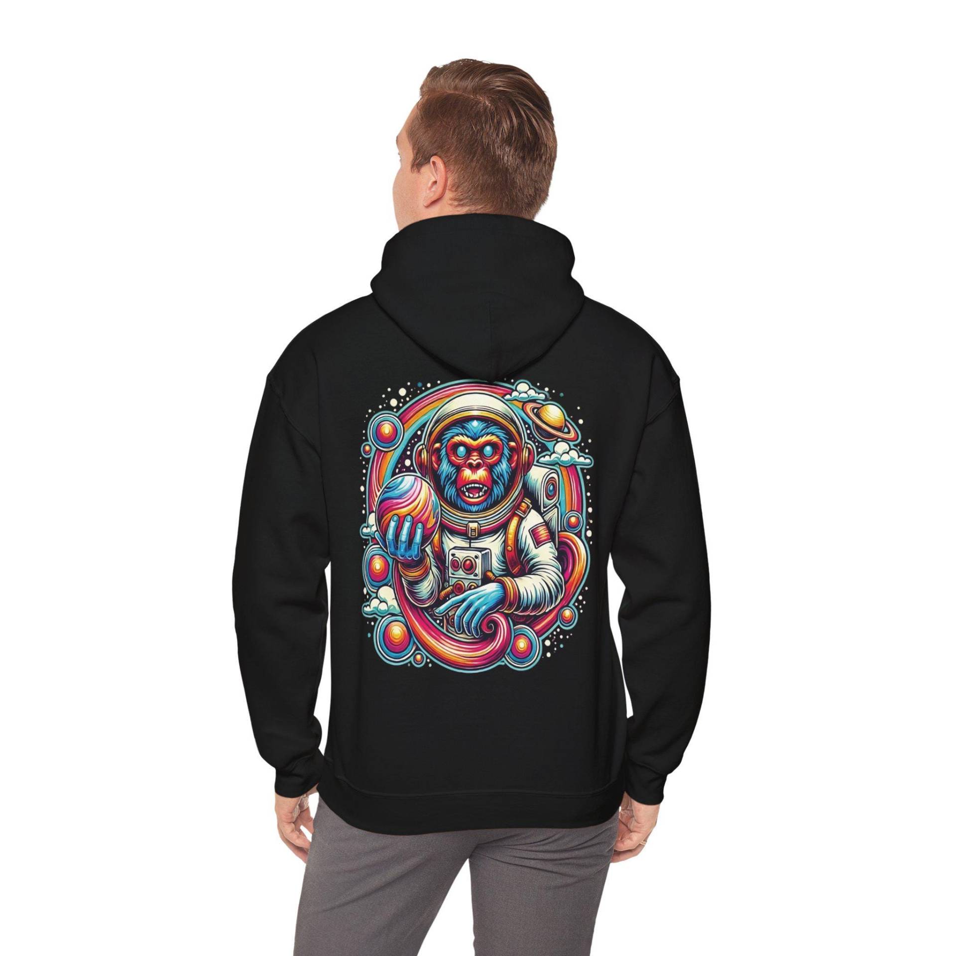 Astronaut Monkey Hoodie - Psychedelic Space Ape Sweatshirt Cosmic Art For Men & Women Outer Galaxy von MycoMysticVibe