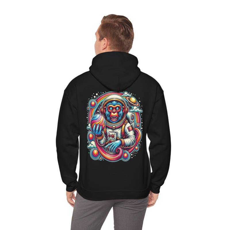 Astronaut Monkey Hoodie - Psychedelic Space Ape Sweatshirt Cosmic Art For Men & Women Outer Galaxy von MycoMysticVibe