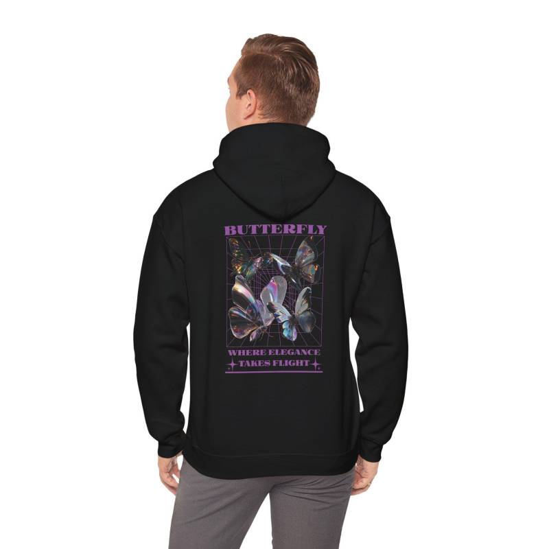 Butterfly Illusion Hoodie "Where Elegance Takes Flight" | Stylish Unisex Streetwear von MycoMysticVibe