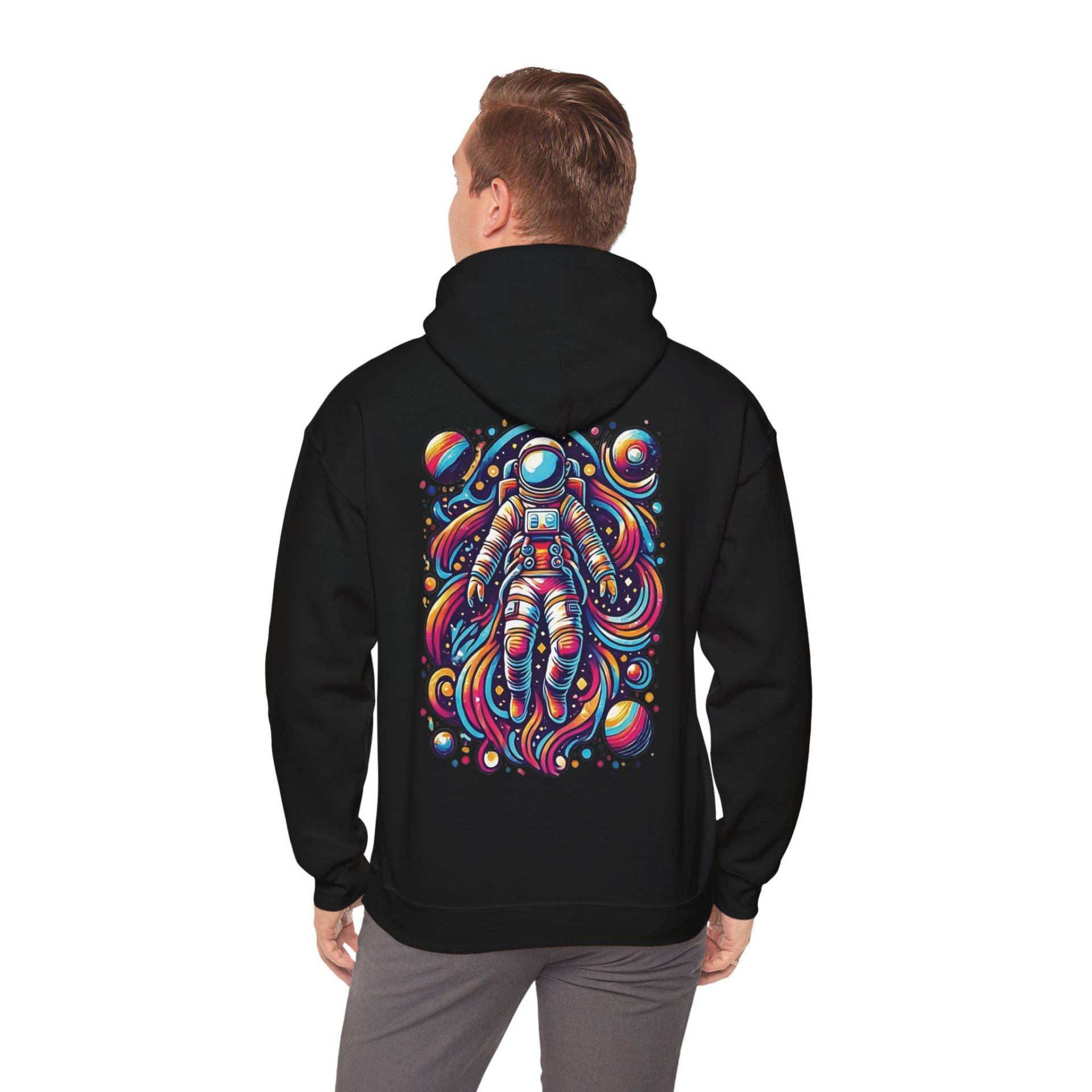 Colorful Astronaut Hoodie Unique Space Inspired Sweatshirt For Men & Women Cosmic Art Galaxy Lover Gift von MycoMysticVibe