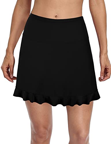 Mycoco Damen Baderock UV 50+ hohe Taille Schwimmhose Mehrzweck-Sport-Tankini-Unterteil - Schwarz - 40 von Mycoco