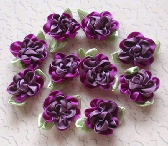 10 Handgemachte Blumen Mit Blättern | 1 Zoll, Blattgröße 1-1/4 in Amethyst, Ultra Violet My-035 - 01 Versandfertig 10 Handgemachte Blumen Mit Blättern | 1 Zoll, Blattgröße 1-1/4 in Amethyst, Ultra Violet My-035 - 01 Versandfertig von Mydesign63