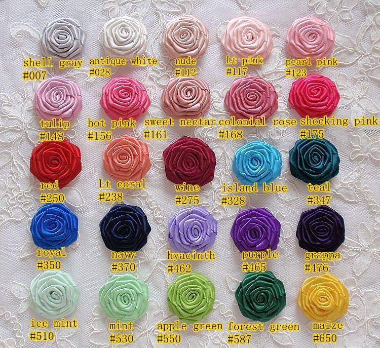 6 Handgemachte Bändchen Rosen | 1, 5 Zoll Haben Über 150 Farben Zur Auswahl My-681-02 Versandfertig 6 Handgemachte Bändchen Rosen | 1, 5 Zoll Haben Über 150 Farben Zur Auswahl My-681-02 Versandfertig von Mydesign63