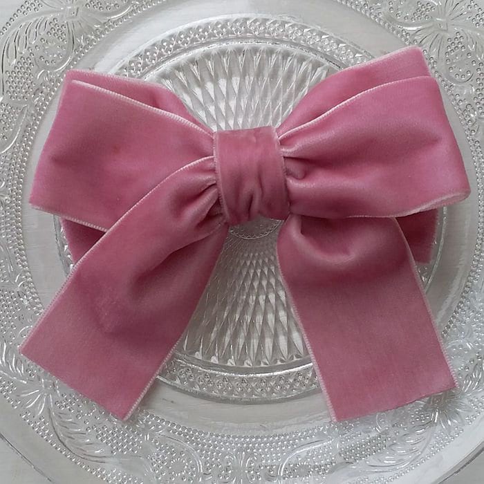 Handgemachte Samtband Schleife | 3 Zoll Rosy Mauve Mehr Farbe Zur Auswahl My-785-222 A Ready To Ship von Mydesign63