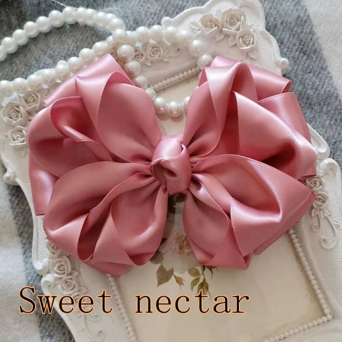 Handgemachte Satinband Schleife Süßer Nektar Und Über 150 Farben Zur Auswahl | 4x5 Zoll My-822-25 Versandfertig von Mydesign63