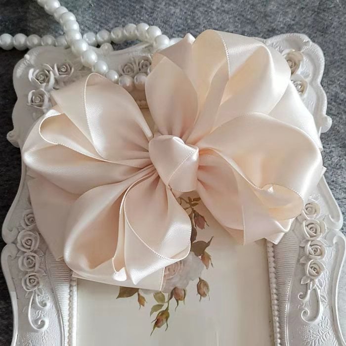 Handgemachte Satinband Schleife in Irovy Und Über 150 Farben Zur Auswahl | 14x5 Zoll My-822-128 Versandfertig von Mydesign63