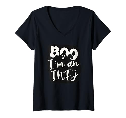 Damen Boo I'm an INFJ Funny Introvert T-Shirt mit V-Ausschnitt Damen Boo I'm an INFJ Funny Introvert T-Shirt mit V-Ausschnitt von Myers Briggs Personality Type Quotes