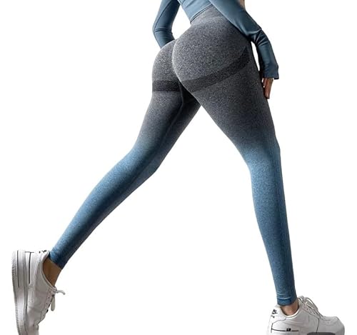Myfitsport67® Leggins Damen Push Up Sport Leggings High Waist Anti-Cellulite Gym Hose für Fitness Yoga(M, Regular, Regular, Grau) von Myfitsport67