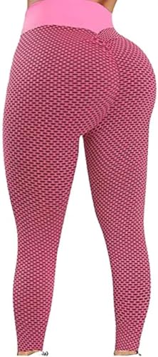 Myfitsport67® Sportleggings für Damen, hohe Taille, mit Bauchstütze, für Yoga und Fitnessstudio, Rosa, S Myfitsport67® Sportleggings für Damen, hohe Taille, mit Bauchstütze, für Yoga und Fitnessstudio, Rosa, S von Myfitsport67