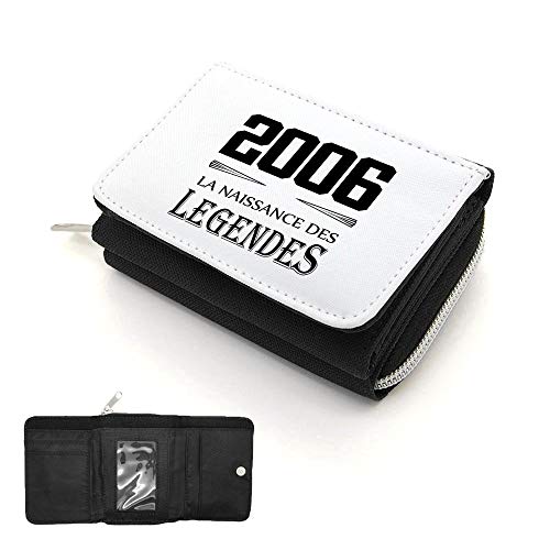 Brieftasche mit Klappdeckel zum Geburtstag 2006 Legenden, Schwarz , one size von Mygoodprice