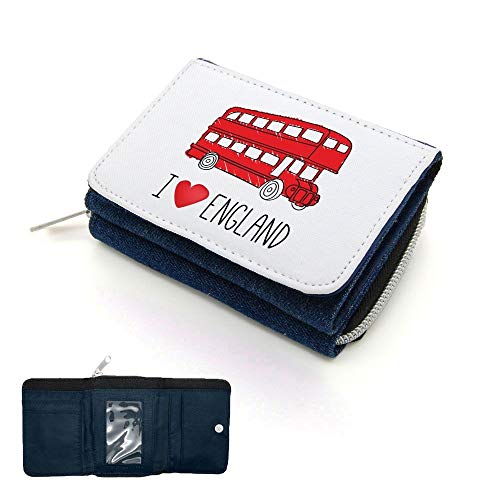 Geldbörse mit Klappdeckel London Bus, Jean, one size Geldbörse mit Klappdeckel London Bus, Jean, one size von Mygoodprice
