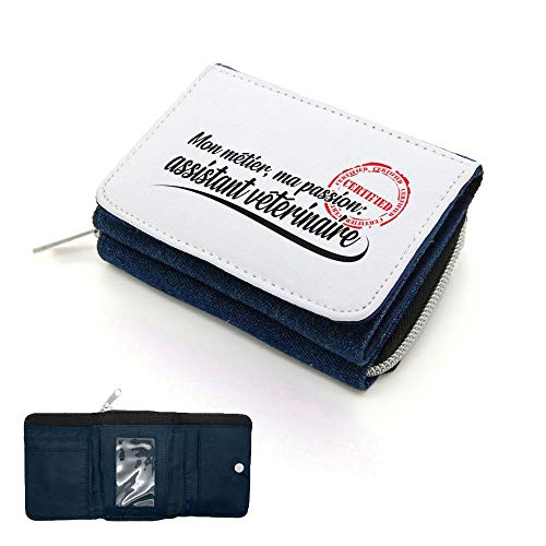 Geldbörse mit Klappdeckel für Gewerbe Passion Tierarzthelfer, Jean, one size Geldbörse mit Klappdeckel für Gewerbe Passion Tierarzthelfer, Jean, one size von Mygoodprice