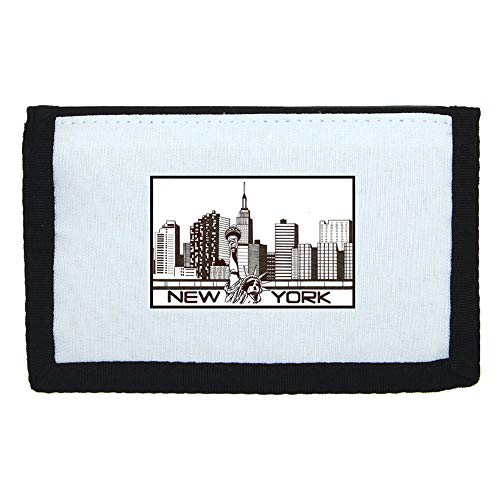 Geldbörse mit Klettverschluss, Geldbörse New York, weiß, one size, Klassisch von Mygoodprice