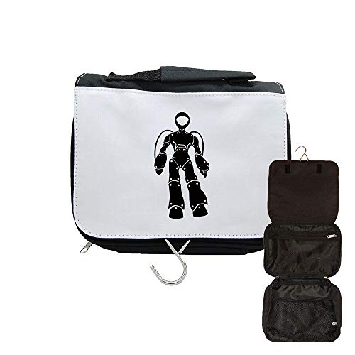 Kulturbeutel zum Aufhängen Robots Damen, Schwarz , one size von Mygoodprice