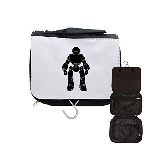 Kulturbeutel zum Aufhängen Robots Herren, Schwarz , one size von Mygoodprice