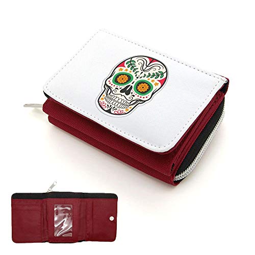 Mygoodprice Calavera 5 Geldbörse mit Klappdeckel, rot, one size von Mygoodprice