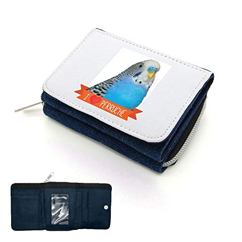 Mygoodprice Geldbörse, mit Klappe, Wellensittich, Jean, one size Mygoodprice Geldbörse, mit Klappe, Wellensittich, Jean, one size von Mygoodprice