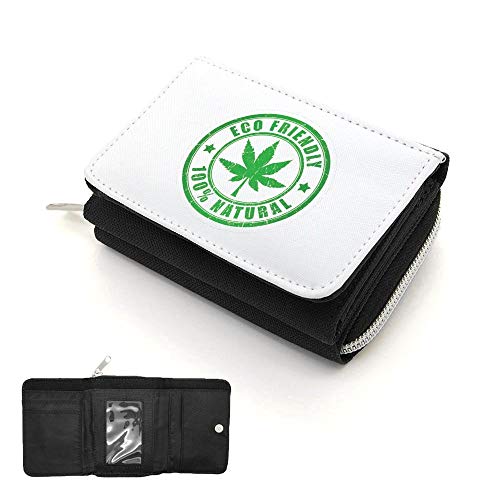 Mygoodprice Geldbörse mit Klappdeckel, 100 % Cannabis, Schwarz , one size, Klassisch von Mygoodprice