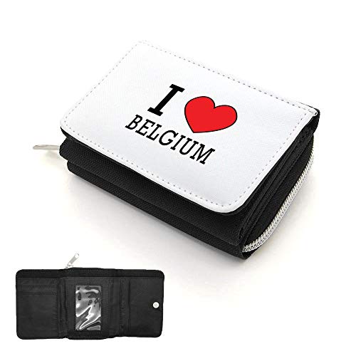 Mygoodprice Geldbörse mit Klappdeckel "I Love Belgium", Schwarz , one size von Mygoodprice