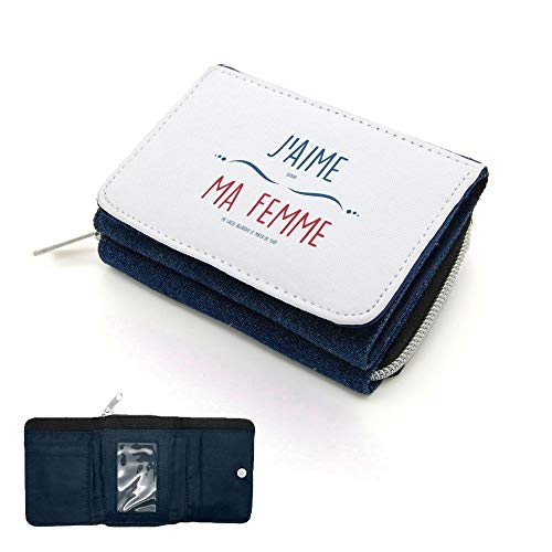 Mygoodprice Geldbörse mit Klappdeckel "J'aime ma Femme, Jean, one size, 2-lagig Mygoodprice Geldbörse mit Klappdeckel "J'aime ma Femme, Jean, one size, 2-lagig von Mygoodprice