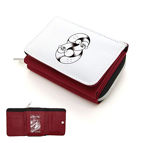 Mygoodprice Geldbörse mit Klappdeckel für Skate Acht, rot, one size von Mygoodprice